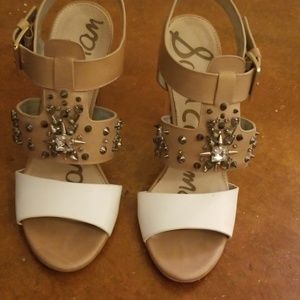 Sam Edelman Leather& Lucite Heels